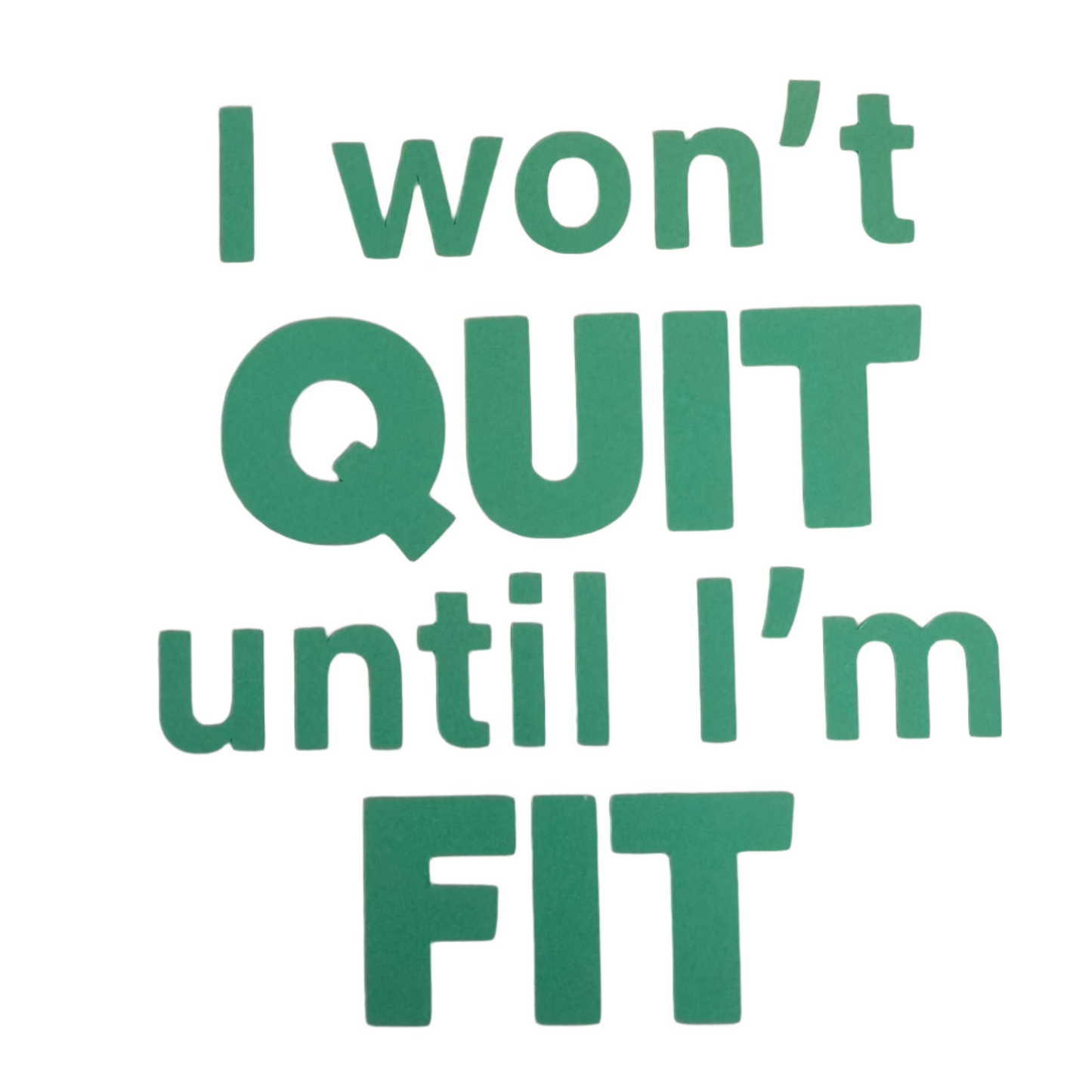 I Won't Quit Until I'm Fit