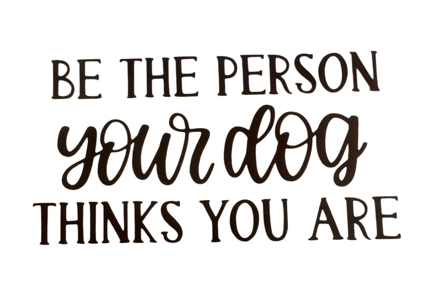 Be the person your dog thinks you are